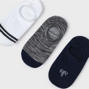 Size 12 kids Mayoral Kids No-Show Socks - White, Gray, and Navy